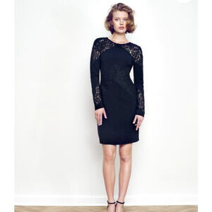 Rosemunde Copenhagen Dress Lace Witchy Goth Dark Romantic Sexy Black Size 4